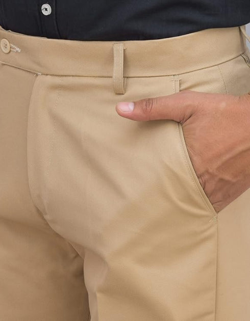 Men's Khakhi Premium Pant Suiting Stuff Export Quality